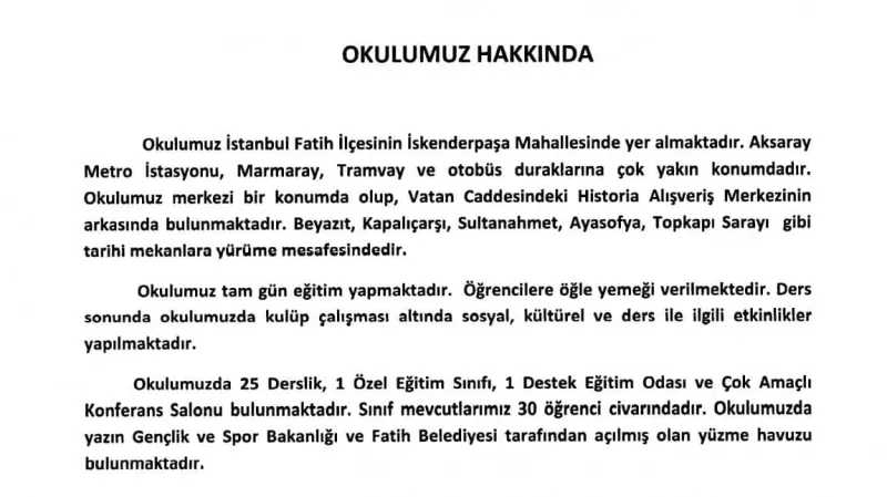 Fatih İskenderpaşa İlkokulu - Fatih ilkokulları